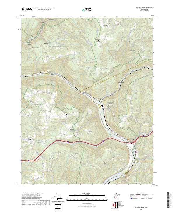 Meadow Creek, WV — USGS 7.5-minute topo (2023)