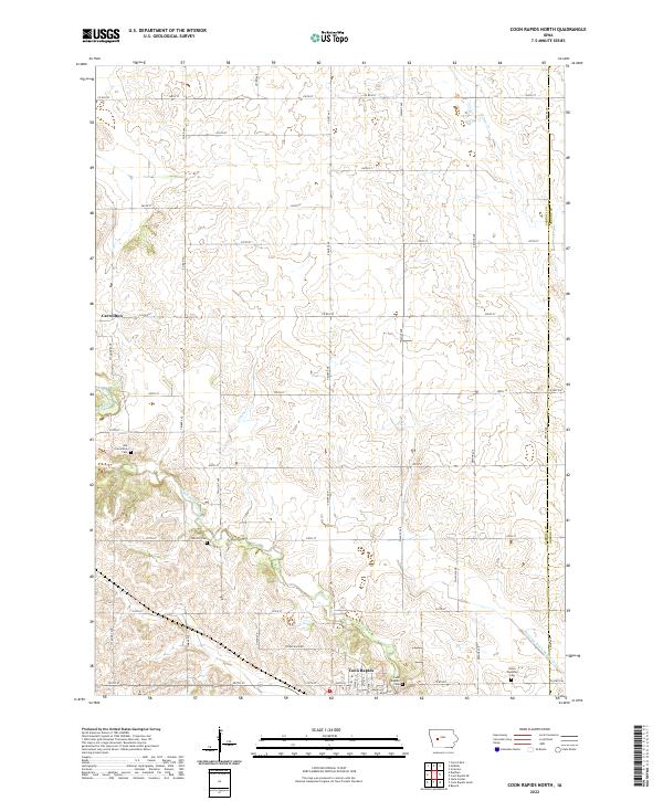 Coon Rapids North, IA — USGS 7.5-minute topo (2022)