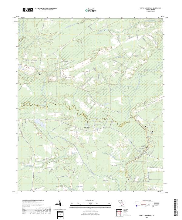 Maple Cane Swamp, SC — USGS 7.5-minute topo (2024)
