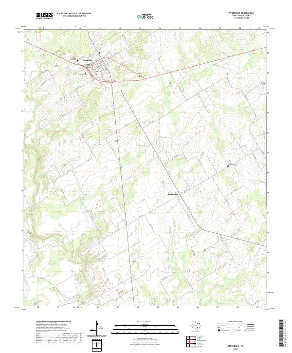 Stockdale, TX — USGS 7.5-minute topo (2022)