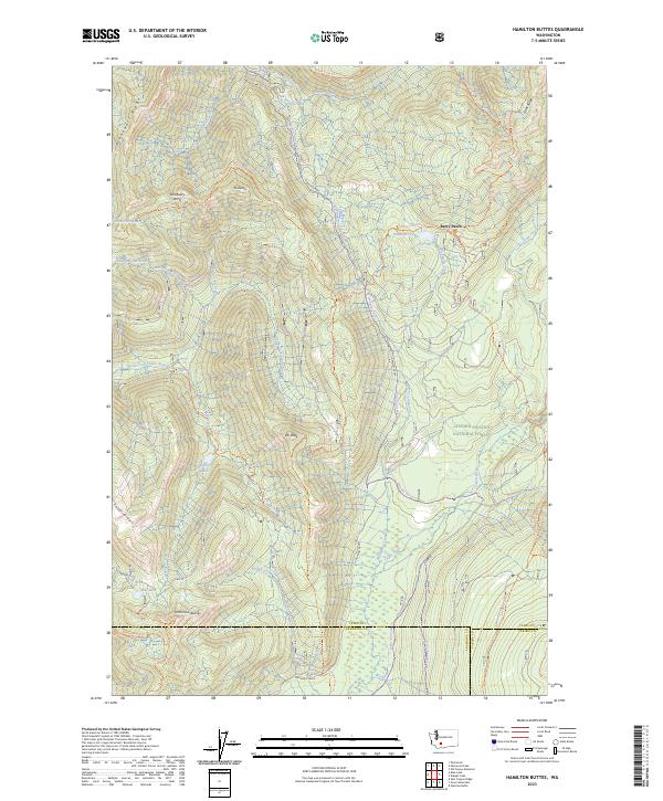 Hamilton Buttes, WA — USGS 7.5-minute topo (2023)