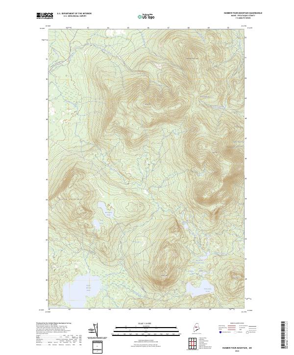 Number Four Mountain, ME — USGS 7.5-minute topo (2024)