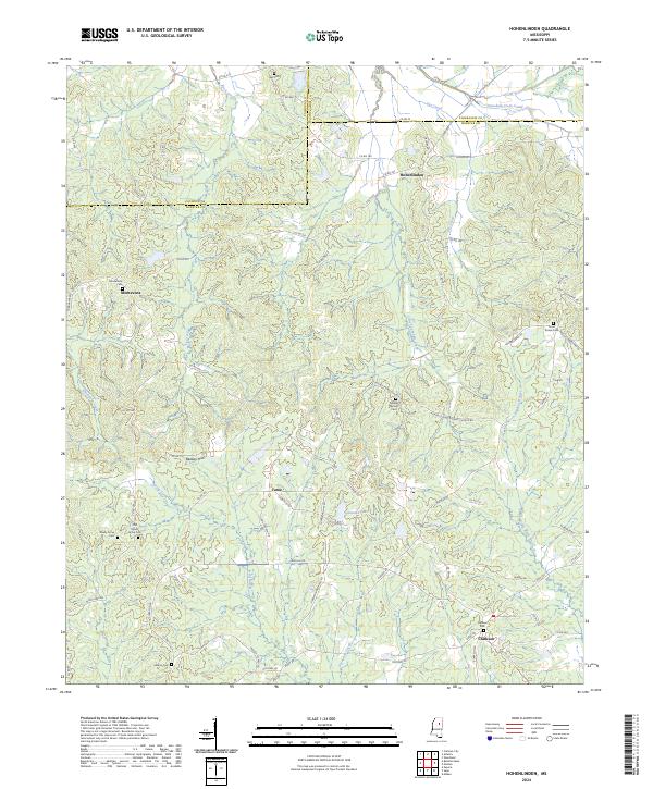 Hohenlinden, MS — USGS 7.5-minute topo (2024)