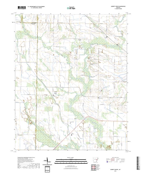 Garrett Grove, AR — USGS 7.5-minute topo (2024)