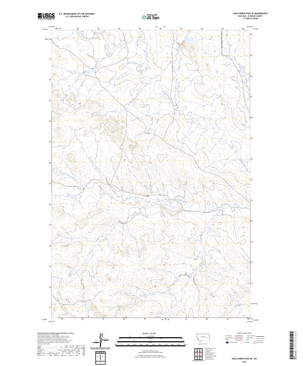 Wild Horse Pass SE, MT — USGS 7.5-minute topo (2024)
