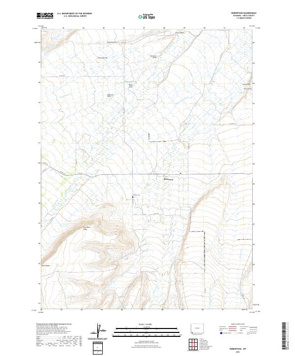 Robertson, WY — USGS 7.5-minute topo (2021)