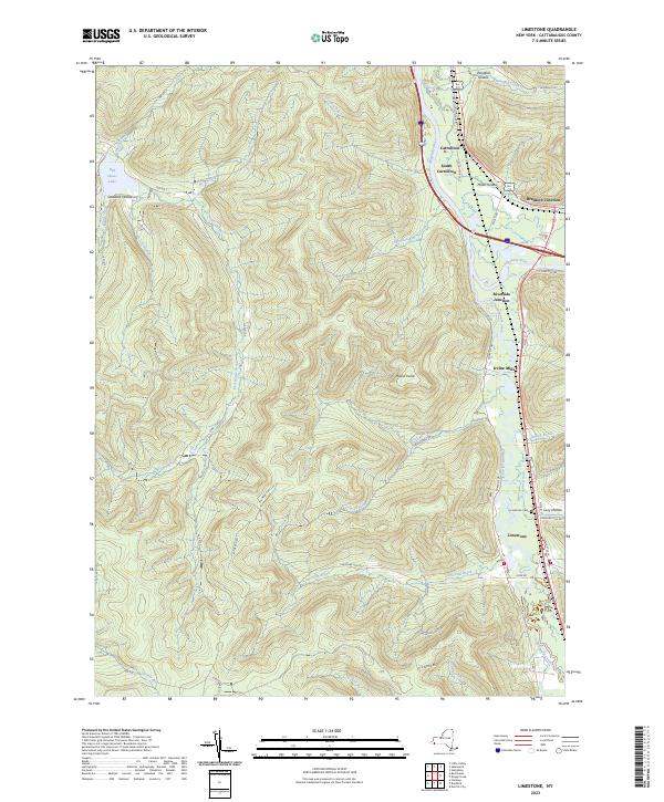 Limestone, NY — USGS 7.5-minute topo (2023)