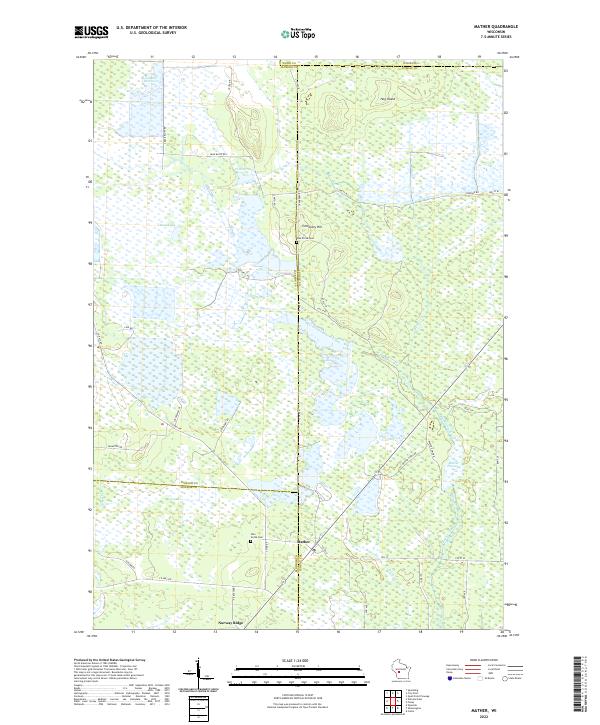 Mather, WI — USGS 7.5-minute topo (2022)