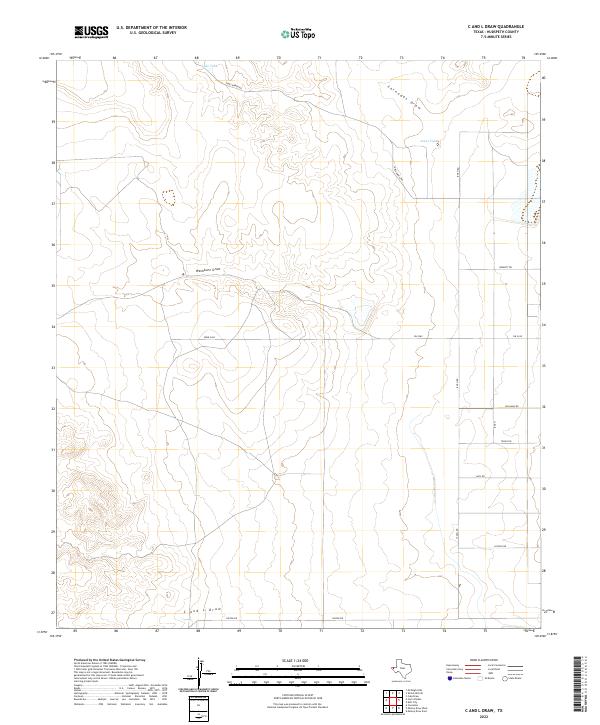 C And L Draw, TX — USGS 7.5-minute topo (2022)