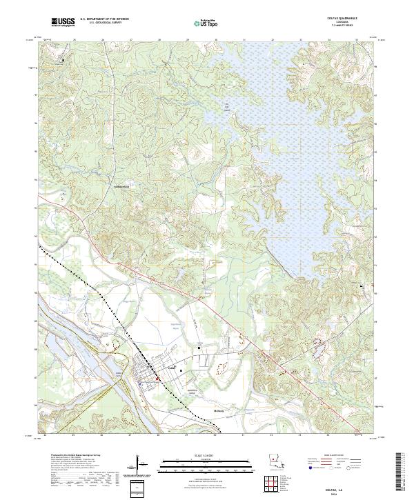 Colfax, LA — USGS 7.5-minute topo (2024)