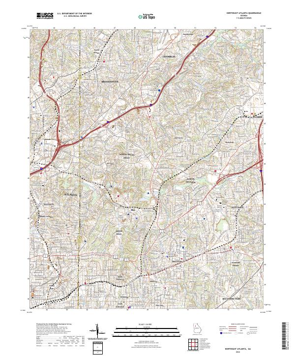Northeast Atlanta, GA — USGS 7.5-minute topo (2024)