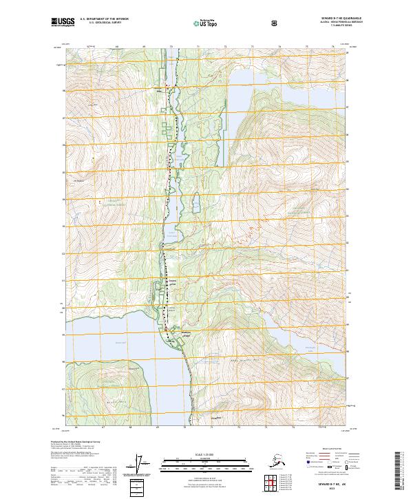 Seward B-7 NE, AK — USGS 7.5-minute topo (2023)