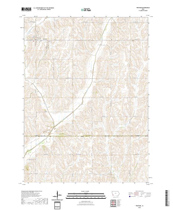 Treynor, IA — USGS 7.5-minute topo (2022)
