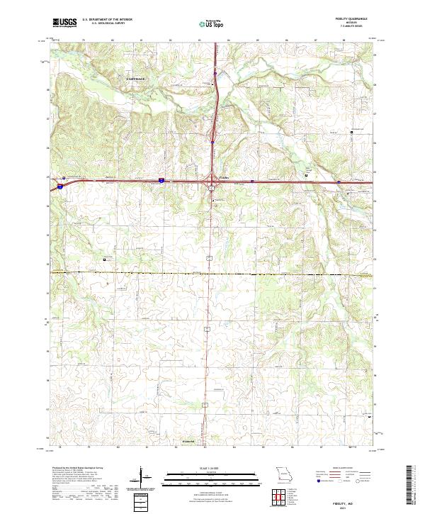 Fidelity, MO — USGS 7.5-minute topo (2021)
