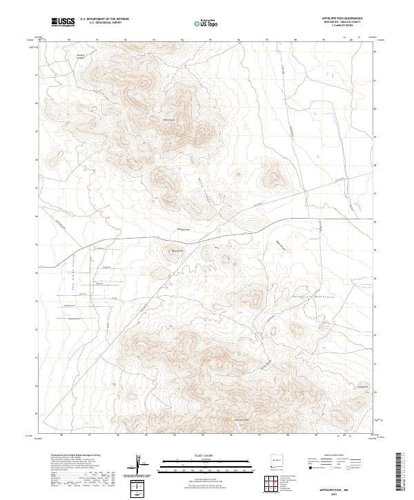 Antelope Pass, NM — USGS 7.5-minute topo (2023)