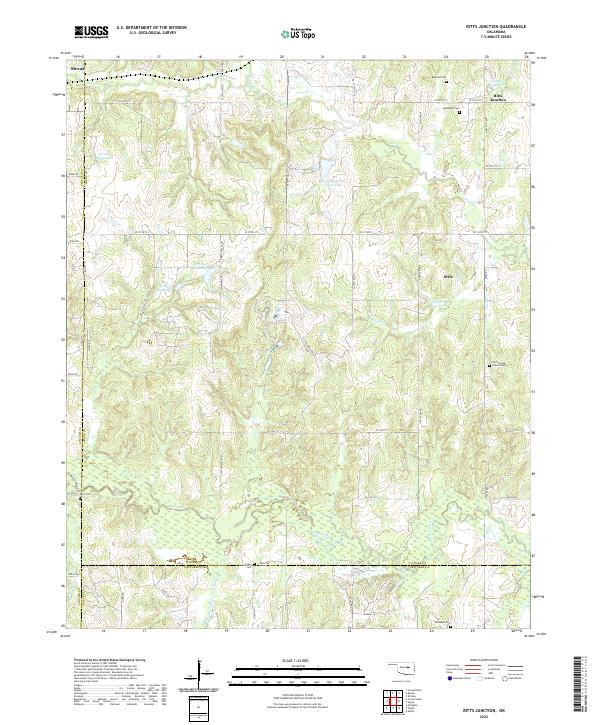 Ritts Junction, OK — USGS 7.5-minute topo (2022)