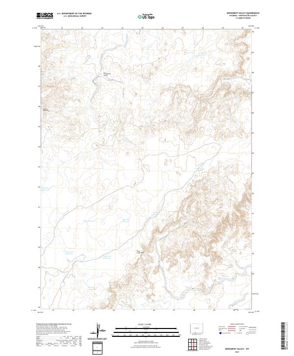 Monument Valley, WY — USGS 7.5-minute topo (2021)