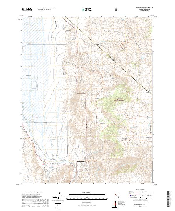 Risue Canyon, NV-CA — USGS 7.5-minute topo (2021)