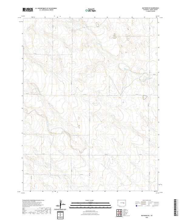 Matheson SE, CO — USGS 7.5-minute topo (2022)