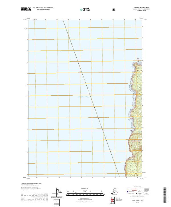 Sitka A-6 SW, AK — USGS 7.5-minute topo (2021)