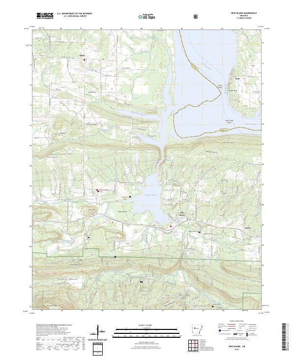 New Blaine, AR — USGS 7.5-minute topo (2024)