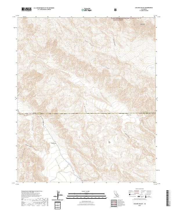 Collins Valley, CA — USGS 7.5-minute topo (2021)