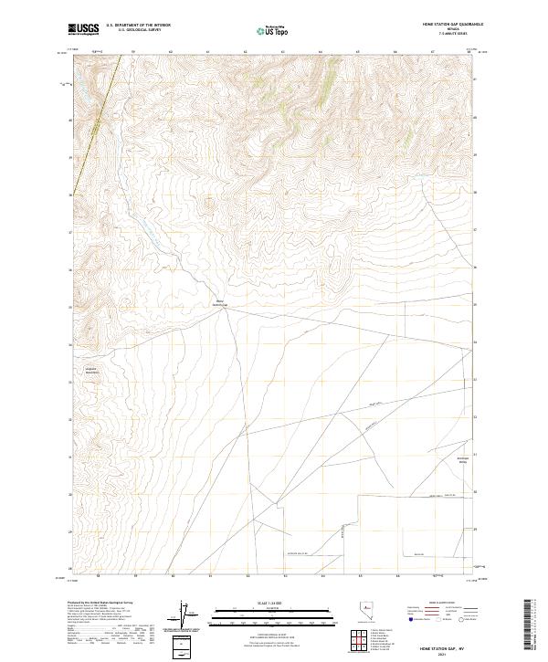 Home Station Gap, NV — USGS 7.5-minute topo (2021)