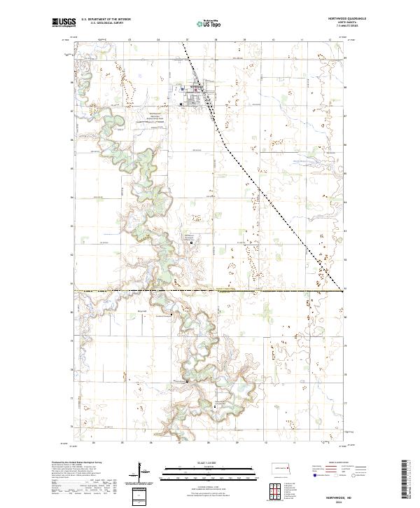 Northwood, ND — USGS 7.5-minute topo (2024)
