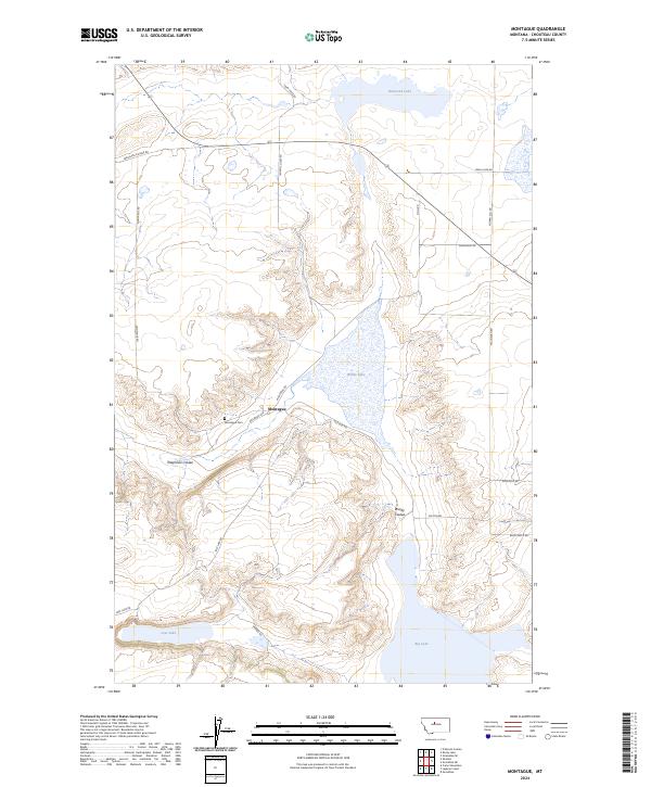 Montague, MT — USGS 7.5-minute topo (2024)
