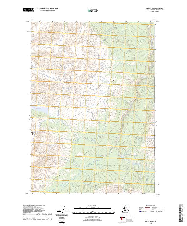 Valdez B-1 SE, AK — USGS 7.5-minute topo (2023)