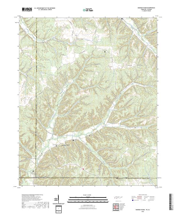 Ransom Stand, TN-AL — USGS 7.5-minute topo (2022)