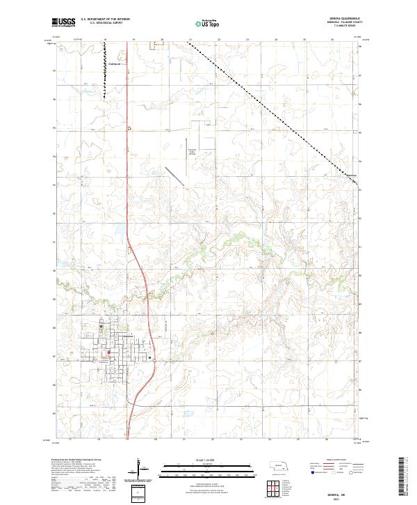 Geneva, NE — USGS 7.5-minute topo (2021)
