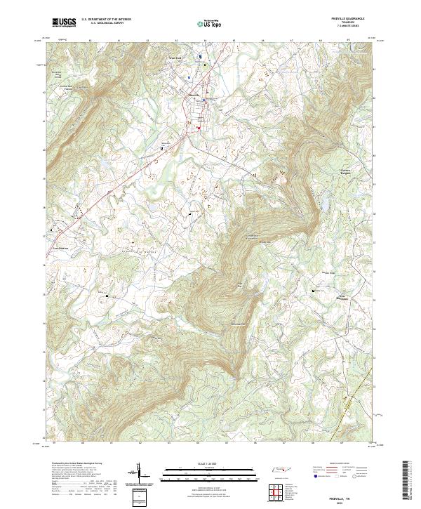 Pikeville, TN — USGS 7.5-minute topo (2022)