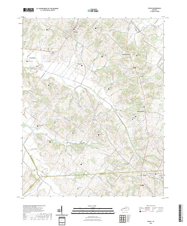 Poole, KY — USGS 7.5-minute topo (2022)