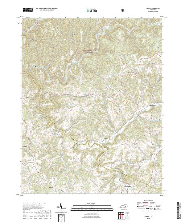 Parrot, KY — USGS 7.5-minute topo (2022)
