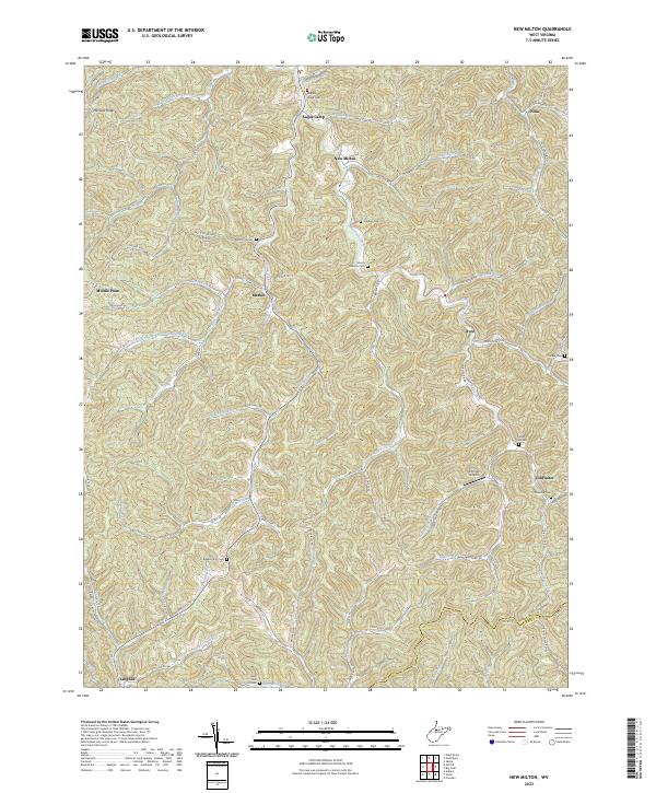 New Milton, WV — USGS 7.5-minute topo (2023)