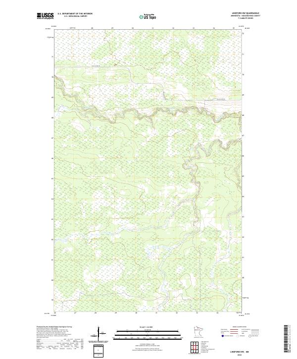 Lindford NW, MN — USGS 7.5-minute topo (2022)