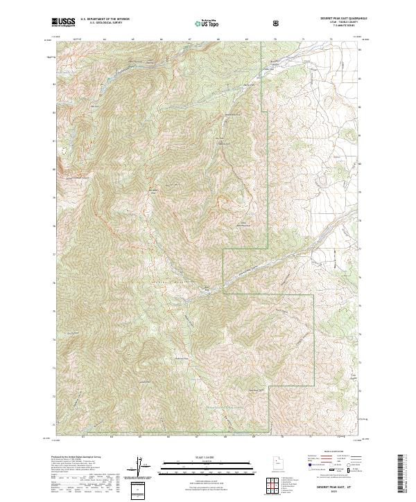 Deseret Peak East, UT — USGS 7.5-minute topo (2023)