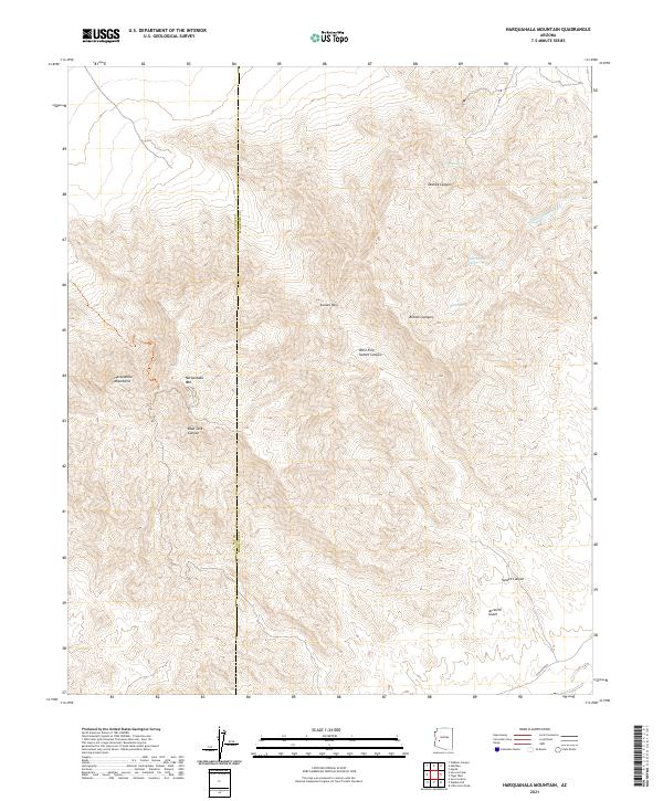 Harquahala Mountain, AZ — USGS 7.5-minute topo (2021)