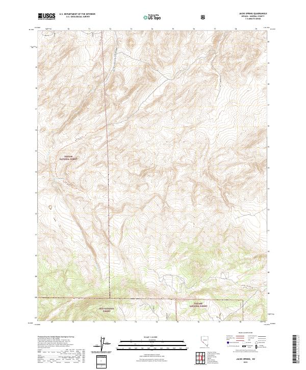 Jacks Spring, NV — USGS 7.5-minute topo (2021)