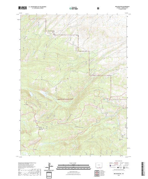 Red Mountain, WY — USGS 7.5-minute topo (2021)