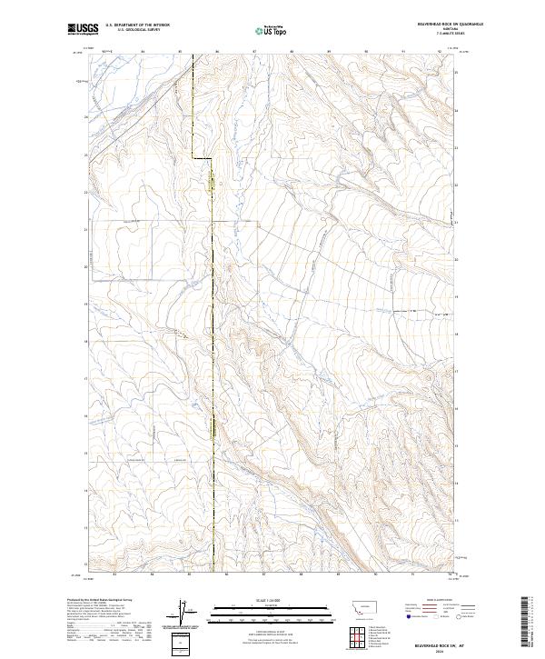 Beaverhead Rock SW, MT — USGS 7.5-minute topo (2024)