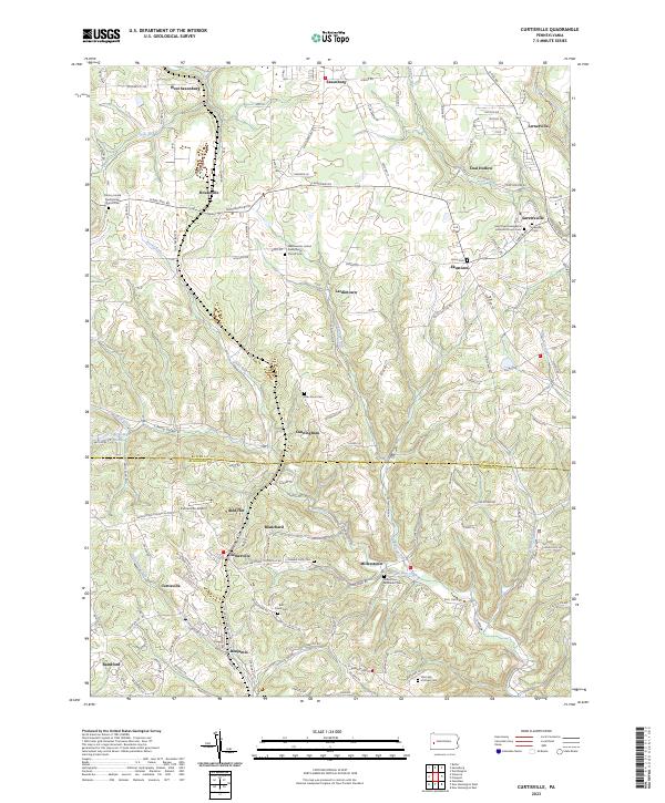 Curtisville, PA — USGS 7.5-minute topo (2023)