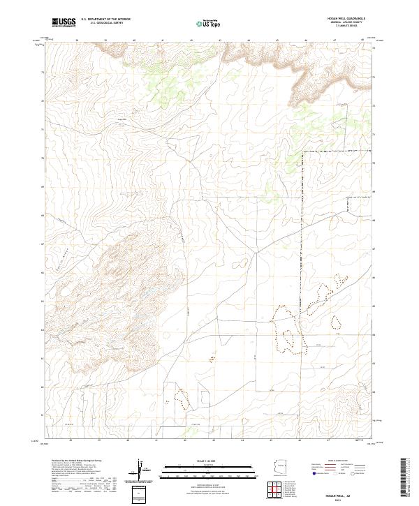 Hogan Well, AZ — USGS 7.5-minute topo (2021)