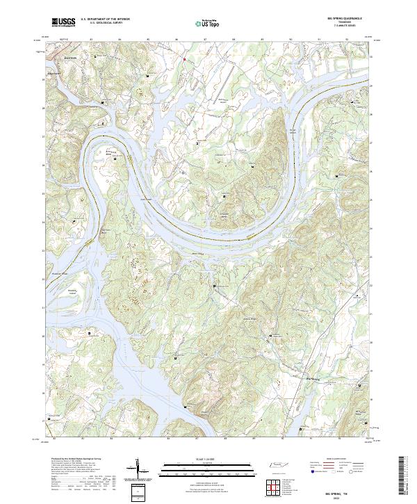 Big Spring, TN — USGS 7.5-minute topo (2022)
