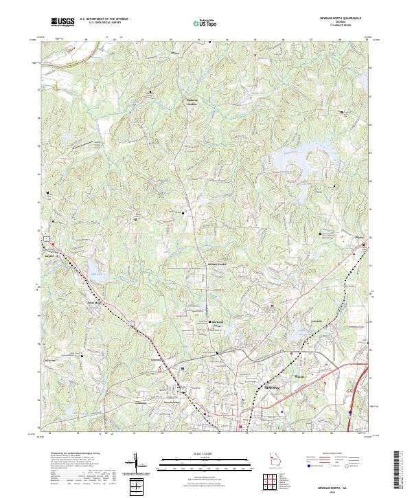 Newnan North, GA — USGS 7.5-minute topo (2024)