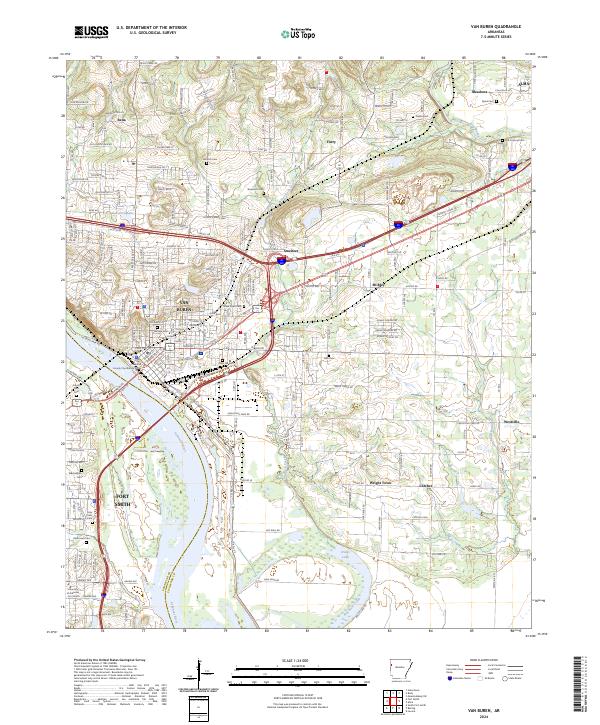 Van Buren, AR — USGS 7.5-minute topo (2024)