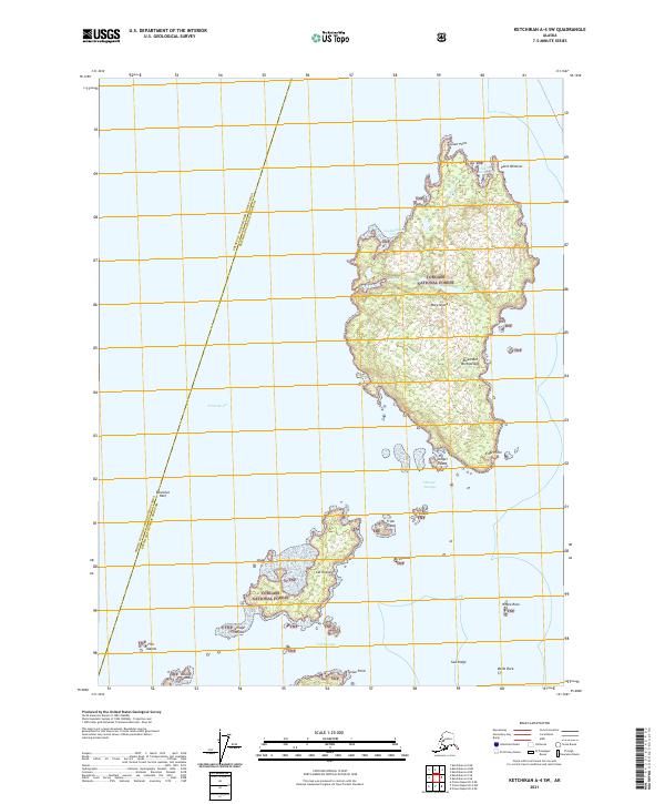 Ketchikan A-4 SW, AK — USGS 7.5-minute topo (2021)