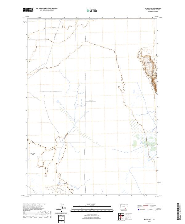 Butler Hill, OR — USGS 7.5-minute topo (2023)