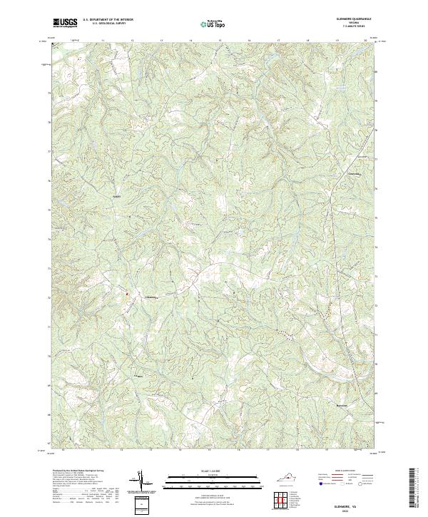 Glenmore, VA — USGS 7.5-minute topo (2022)